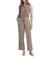 NYDJ Petite Size Stretch Drawstring Relaxed Pull-On Ankle Pants