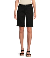 NYDJ Petite Size Stretch Twill Flat Front High Rise Shorts