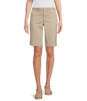 NYDJ Petite Size Stretch Twill Flat Front High Rise Shorts