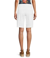 NYDJ Petite Size Stretch Twill Flat Front High Rise Shorts