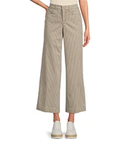 NYDJ Petite Size Teresa Lift Tuck® Technology Hidden Lodge Stripe Wide-Leg Trouser Ankle Jeans