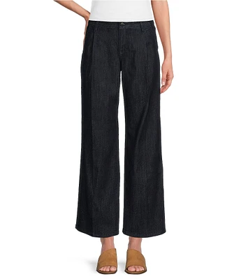 NYDJ Petite Size Theresa Wide Leg Ankle Jeans