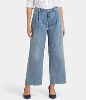 NYDJ Petite Size Theresa Wide Leg Ankle Jeans