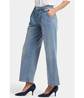 NYDJ Petite Size Theresa Wide Leg Ankle Jeans