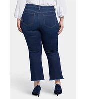 NYDJ Plus Size Barbara Frayed Hem Cropped Flare Jeans