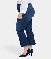 NYDJ Plus Size Barbara Frayed Hem Cropped Flare Jeans