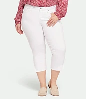 NYDJ Plus Size Chloe Side Slit Hem Capri Denim Jeans