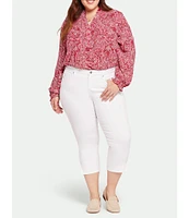 NYDJ Plus Size Chloe Side Slit Hem Capri Denim Jeans