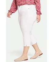 NYDJ Plus Size Chloe Side Slit Hem Capri Denim Jeans