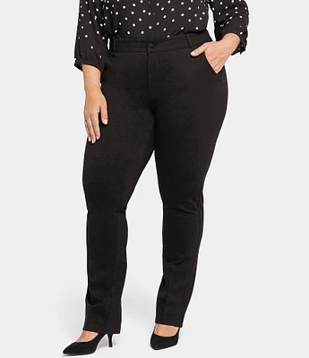 NYDJ Plus Size Classic Trouser Slim Straight Ponte Pants