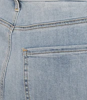 NYDJ Plus Size Coco Stretch Denim Wide Leg Frayed Hem Cropped Jeans