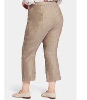 NYDJ Plus Size Faux Suede Flared Pull-On Ankle Pants