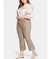 NYDJ Plus Size Faux Suede Flared Pull-On Ankle Pants