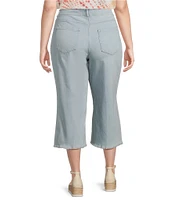 NYDJ Plus Size Brigitte High Waisted Wide Leg Capri Jeans