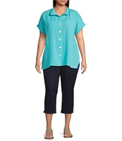 NYDJ Plus Size Joni Lift Tuck® Technology Relaxed Capri Jeans