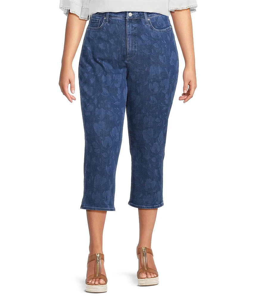 NYDJ Plus Size Joni Relaxed High Rise Crop Jeans