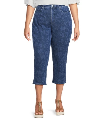 NYDJ Plus Size Joni Relaxed High Rise Crop Jeans