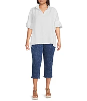 NYDJ Plus Size Joni Relaxed High Rise Crop Jeans