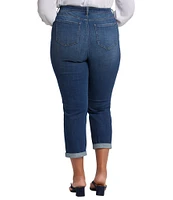 NYDJ Plus Size Margot Roll Up Hem Stretch Denim Girlfriend Jeans
