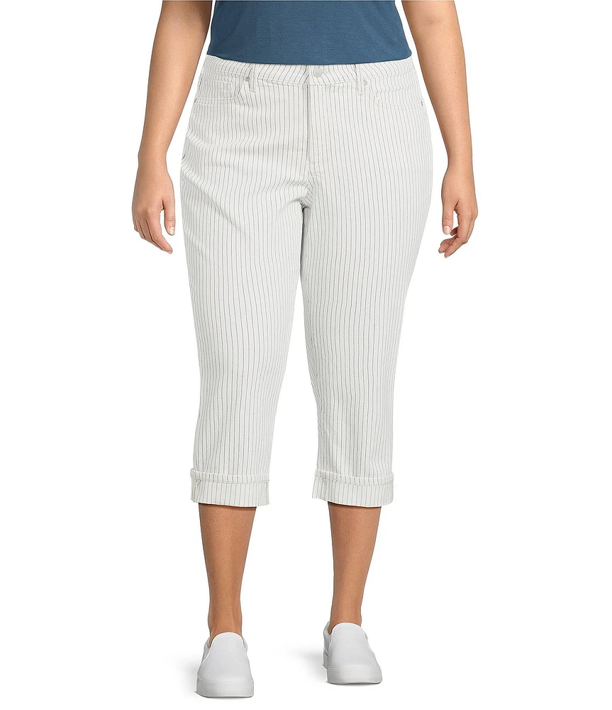 NYDJ Plus Size Marilyn Lift Tuck® Technology Straight Leg Cropped Jeans