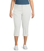 NYDJ Plus Size Marilyn Lift Tuck® Technology Straight Leg Cropped Jeans