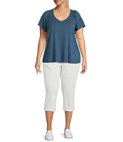 NYDJ Plus Size Marilyn Lift Tuck® Technology Straight Leg Cropped Jeans