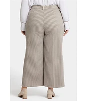 NYDJ Plus Size Mona High Rise Wide Leg Ankle Trouser Pants