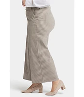 NYDJ Plus Size Mona High Rise Wide Leg Ankle Trouser Pants
