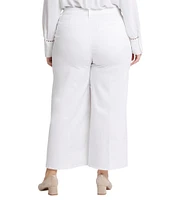 NYDJ Plus Size Mona Solid High Rise Wide Leg Ankle Trouser Jeans