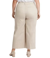 NYDJ Plus Size Mona Solid High Rise Wide Leg Ankle Trouser Jeans