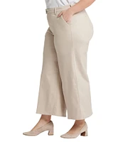 NYDJ Plus Size Mona Solid High Rise Wide Leg Ankle Trouser Jeans