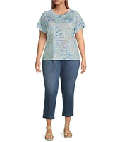 NYDJ Plus Size Relaxed Piper Button Front Crop Jeans
