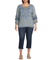 NYDJ Plus Size Relaxed Piper Crop Jeans
