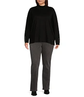 NYDJ Plus Size Sheri Lift Tuck® Technology Leopard Print Stretch Denim Slim Leg High Rise Jeans