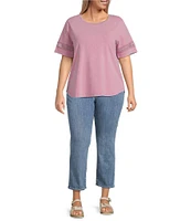 NYDJ Plus Size Straight Leg Ankle Jeans
