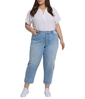 NYDJ Plus Size Stretch Denim Lift Tuck Technology High Rise Ankle Jeans