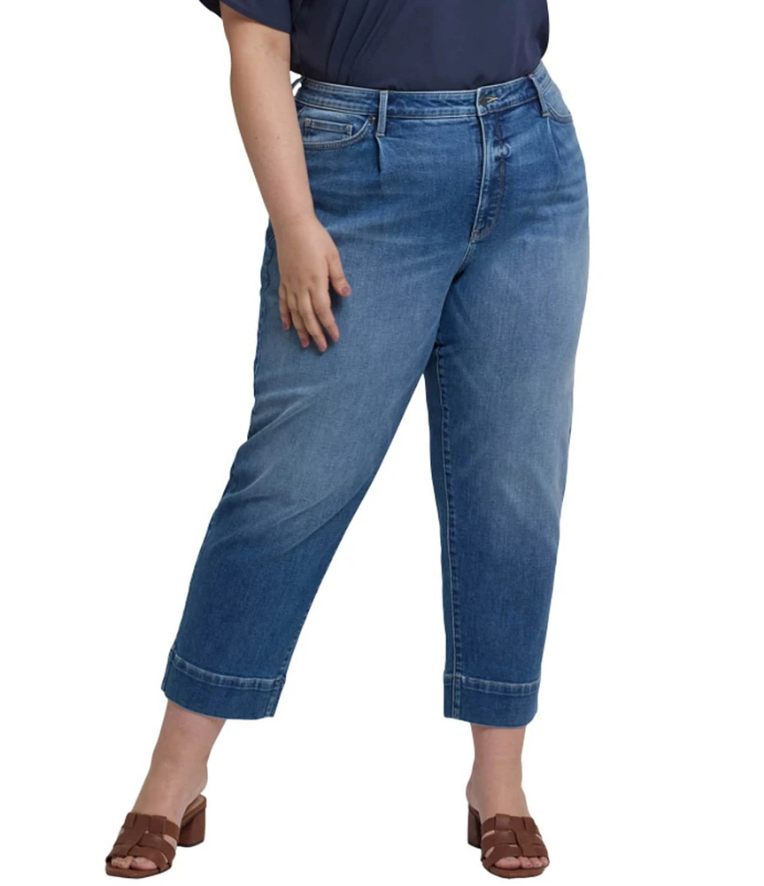 NYDJ Plus Size Stretch Denim Lift Tuck Technology High Rise Ankle Jeans