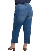 NYDJ Plus Size Stretch Denim Lift Tuck Technology High Rise Ankle Jeans