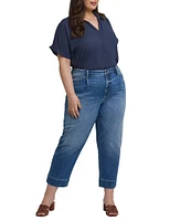NYDJ Plus Size Stretch Denim Lift Tuck Technology High Rise Ankle Jeans