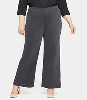 NYDJ Plus Size Teresa Wide Leg Pull-On Denim Pants