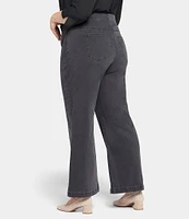 NYDJ Plus Size Teresa Wide Leg Pull-On Denim Pants