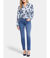 NYDJ Sheri Slim Mid Rise Stretch Denim Jeans