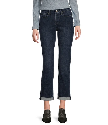 NYDJ Sheri Lift Tuck® Stretch Denim Slim Leg Rolled Cuff Cropped Denim Jean