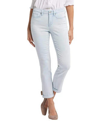NYDJ Sheri Lift Tuck® Stretch Denim Slim Leg Rolled Cuff Cropped Denim Jeans