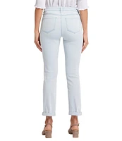 NYDJ Sheri Lift Tuck® Stretch Denim Slim Leg Rolled Cuff Cropped Denim Jeans