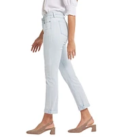 NYDJ Sheri Lift Tuck® Stretch Denim Slim Leg Rolled Cuff Cropped Denim Jeans