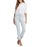 NYDJ Sheri Lift Tuck® Stretch Denim Slim Leg Rolled Cuff Cropped Denim Jeans