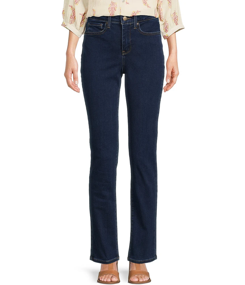 NYDJ Sheri Slim Tonal Stitch High Rise Slim Leg Ankle Jeans