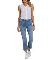 NYDJ Sheri Stretch Denim Slim Fit Ankle Jeans