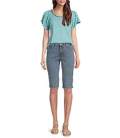 NYDJ Sophie Bike Lift Tuck® Technology Stretch Denim Capri Jeans